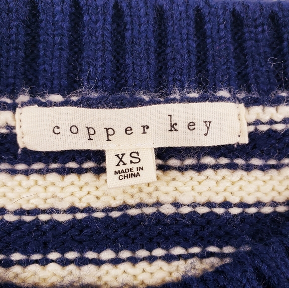 COPPER KEY Rainbow Striped Chunky Knit Sweater - Picture 6 of 9